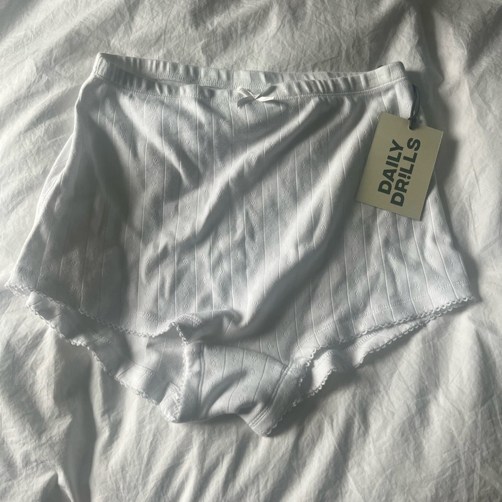 NWT Daily Drills Pointelle Boy Shorts with Trim - Picture 5 of 5